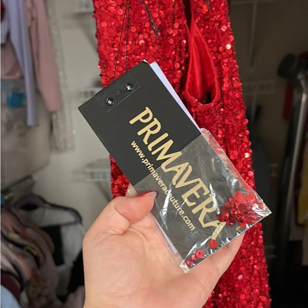 Red Sequin Gown - Picture 3 of 5
